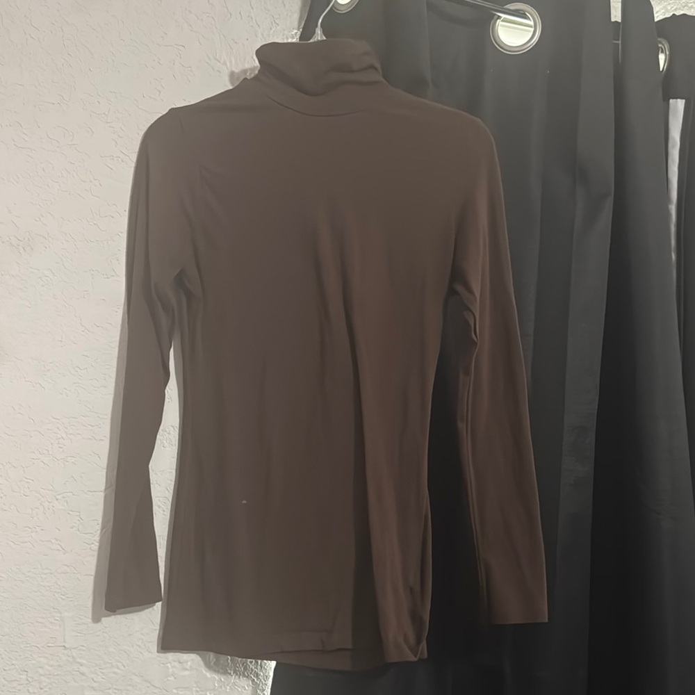 Ambiance Brown Fitted Long Sleeve Tee